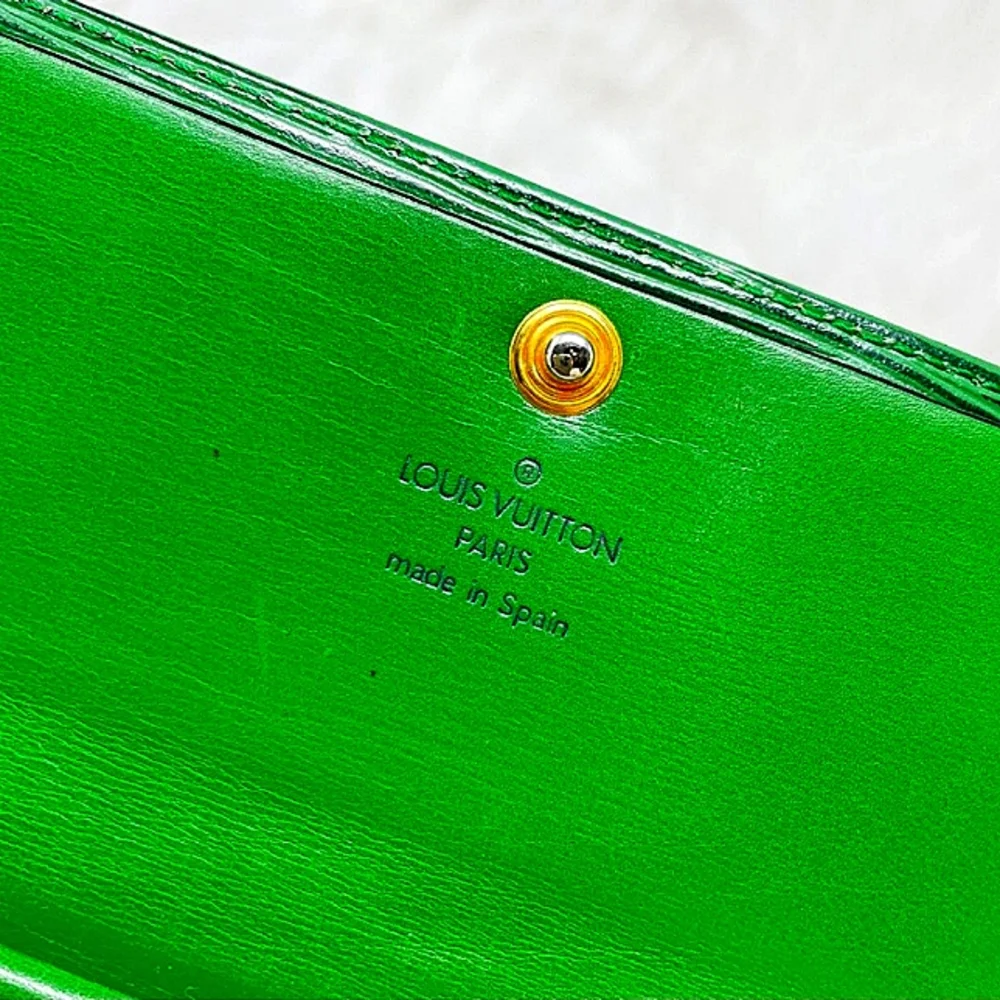 LOUIS VUITTON AUTHENTIC GREEN EPI LEATHER WALLET EUC - Picture 7 of 14